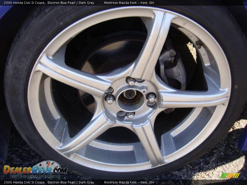 2000 Honda Civic Si Coupe Electron Blue Pearl / Dark Gray Photo #13