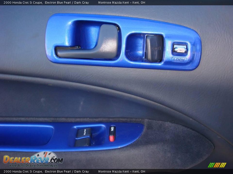 2000 Honda Civic Si Coupe Electron Blue Pearl / Dark Gray Photo #19