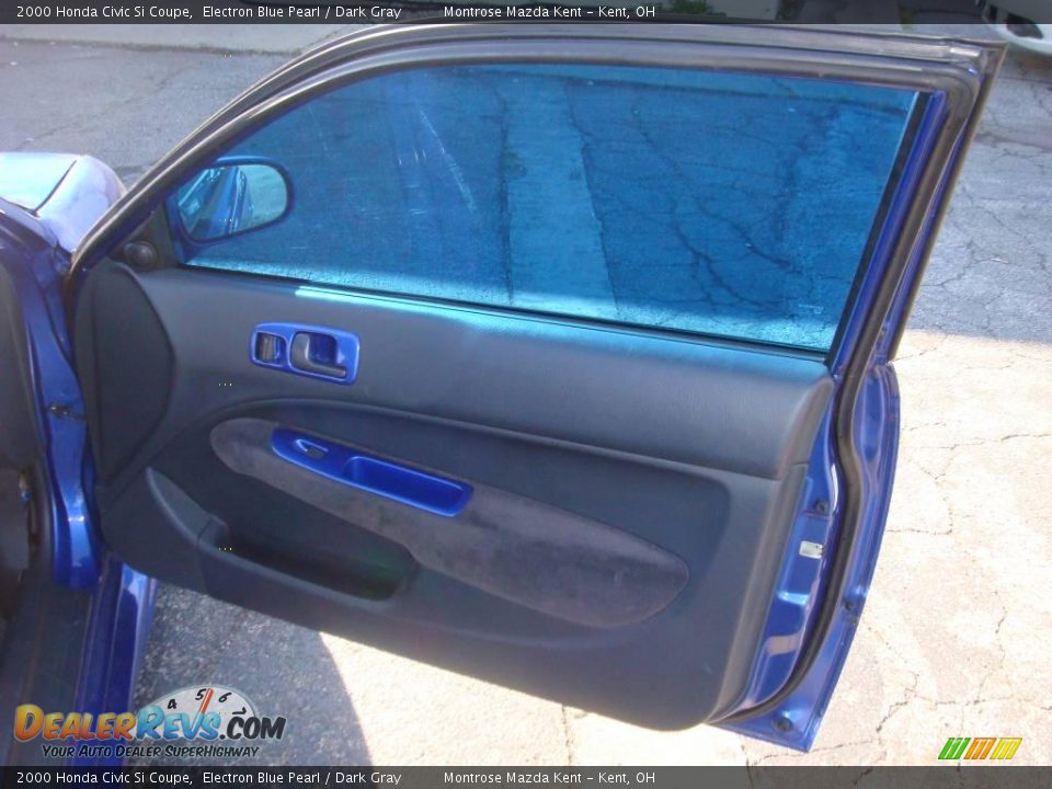 2000 Honda Civic Si Coupe Electron Blue Pearl / Dark Gray Photo #24