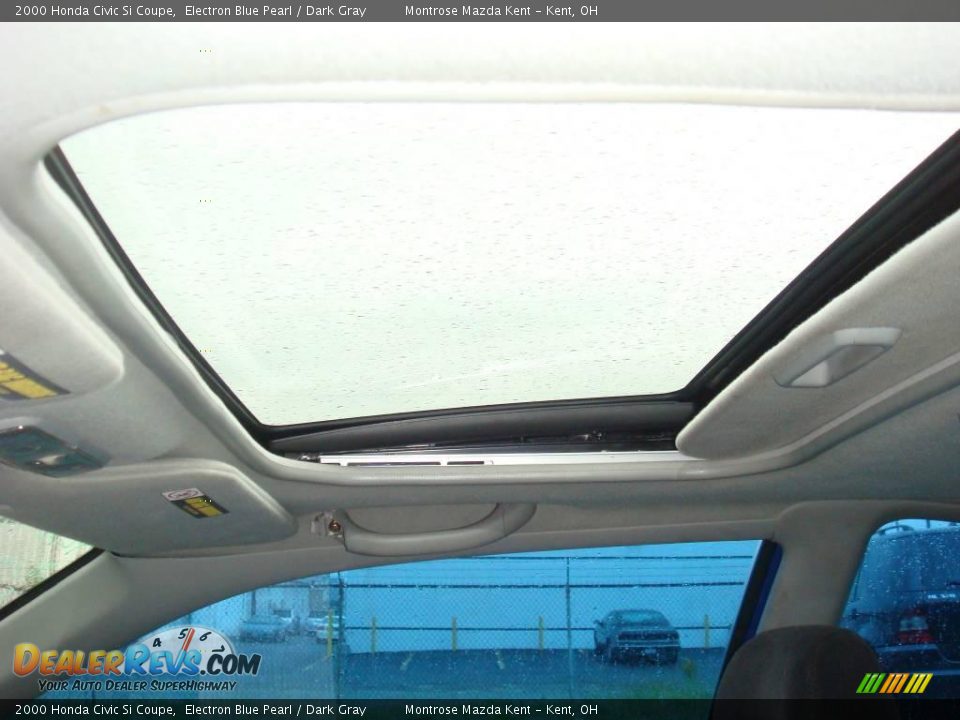 2000 Honda Civic Si Coupe Electron Blue Pearl / Dark Gray Photo #26