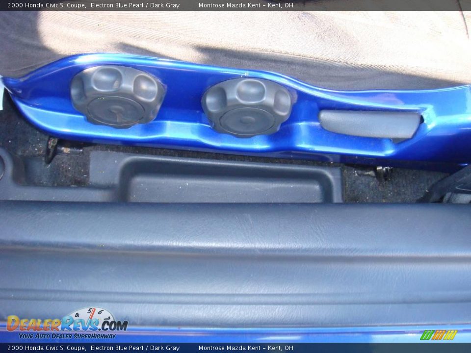 2000 Honda Civic Si Coupe Electron Blue Pearl / Dark Gray Photo #28