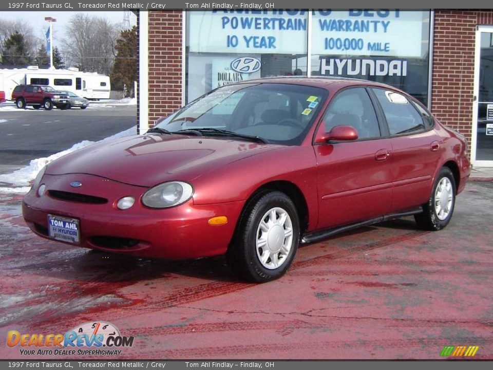 1997 Ford Taurus GL Toreador Red Metallic / Grey Photo #1