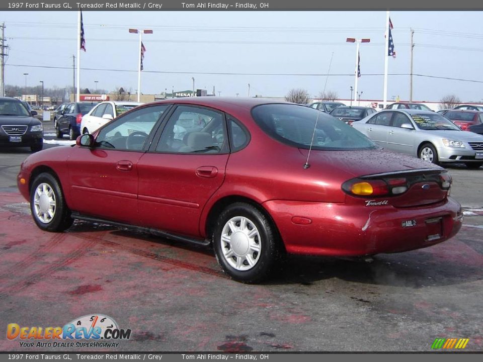 1997 Ford Taurus GL Toreador Red Metallic / Grey Photo #3