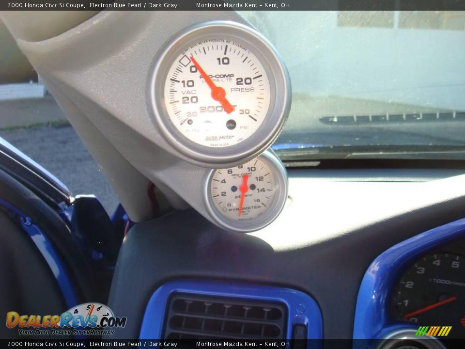 2000 Honda Civic Si Coupe Electron Blue Pearl / Dark Gray Photo #32