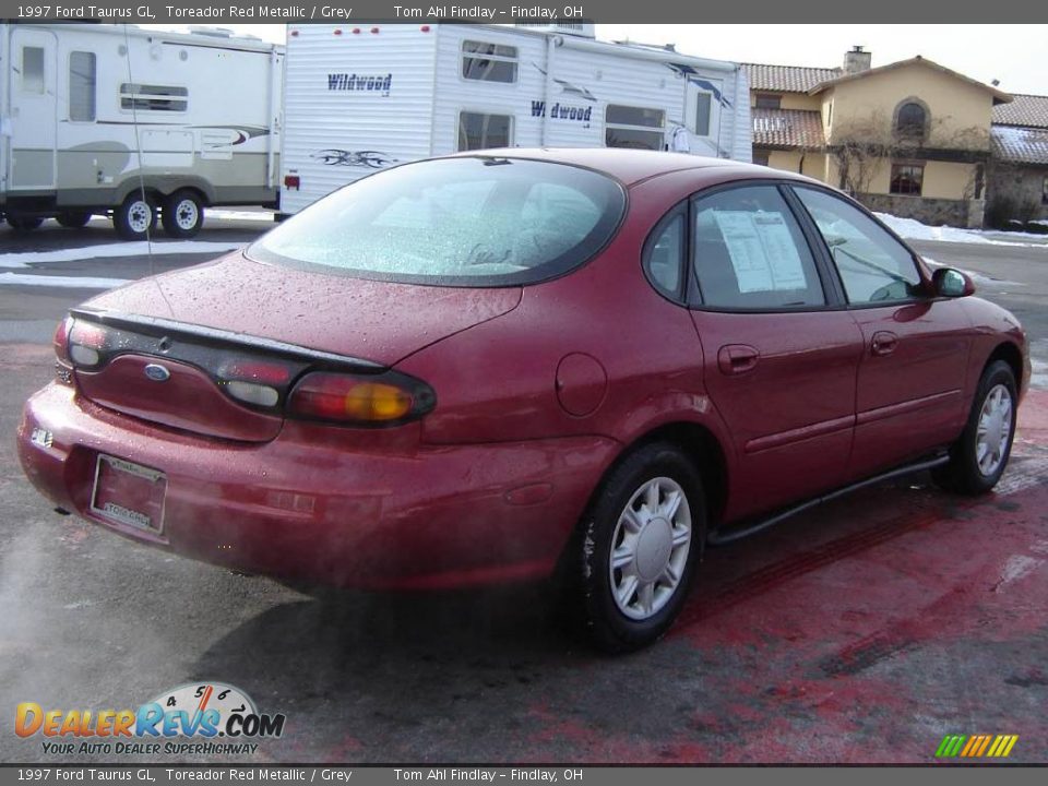1997 Ford Taurus GL Toreador Red Metallic / Grey Photo #6