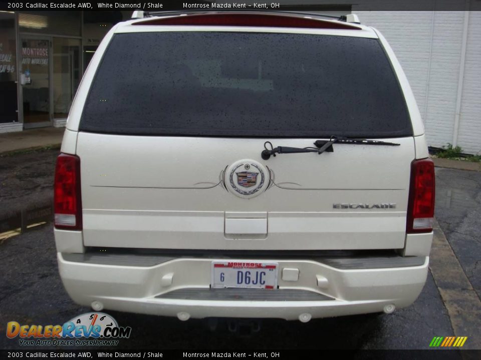 2003 Cadillac Escalade AWD White Diamond / Shale Photo #3