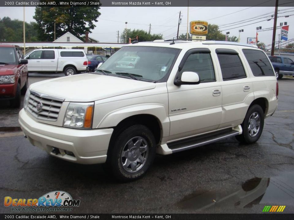 2003 Cadillac Escalade AWD White Diamond / Shale Photo #6