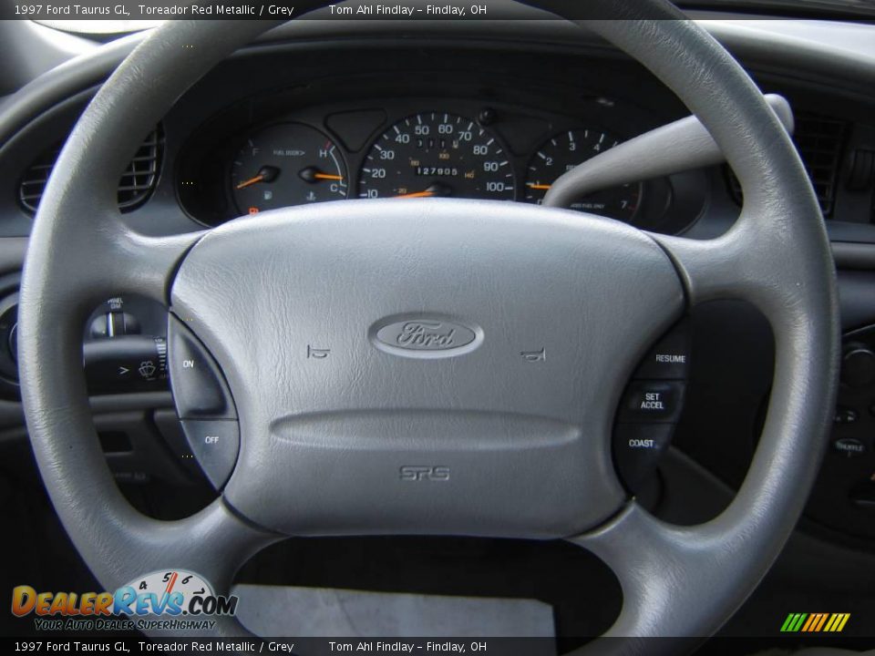 1997 Ford Taurus GL Toreador Red Metallic / Grey Photo #14
