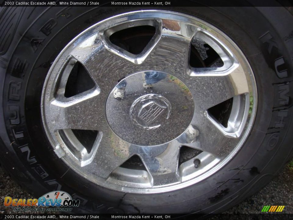 2003 Cadillac Escalade AWD White Diamond / Shale Photo #14
