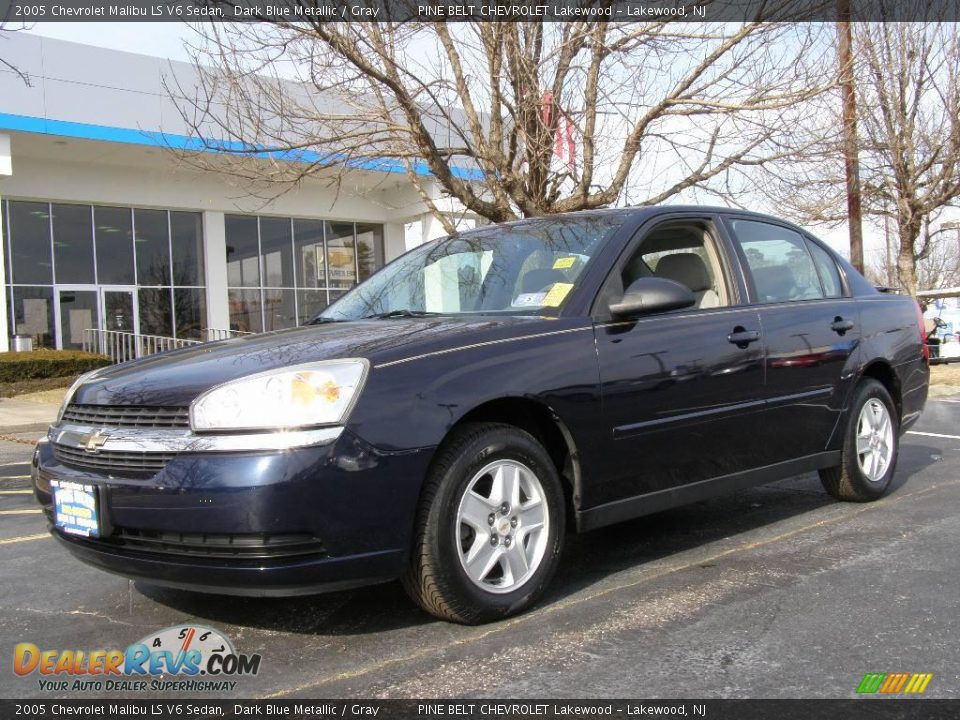 2005 Chevrolet Malibu LS V6 Sedan Dark Blue Metallic / Gray Photo #1