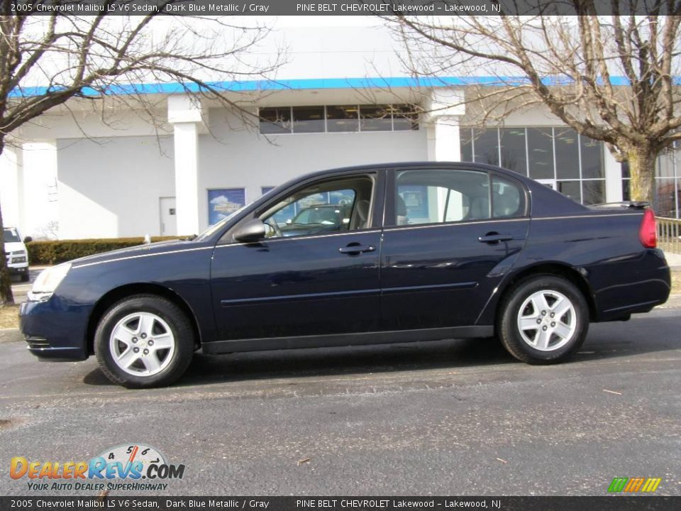 2005 Chevrolet Malibu LS V6 Sedan Dark Blue Metallic / Gray Photo #3