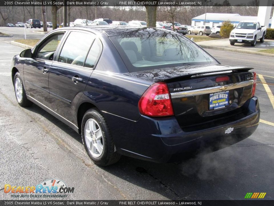 2005 Chevrolet Malibu LS V6 Sedan Dark Blue Metallic / Gray Photo #4