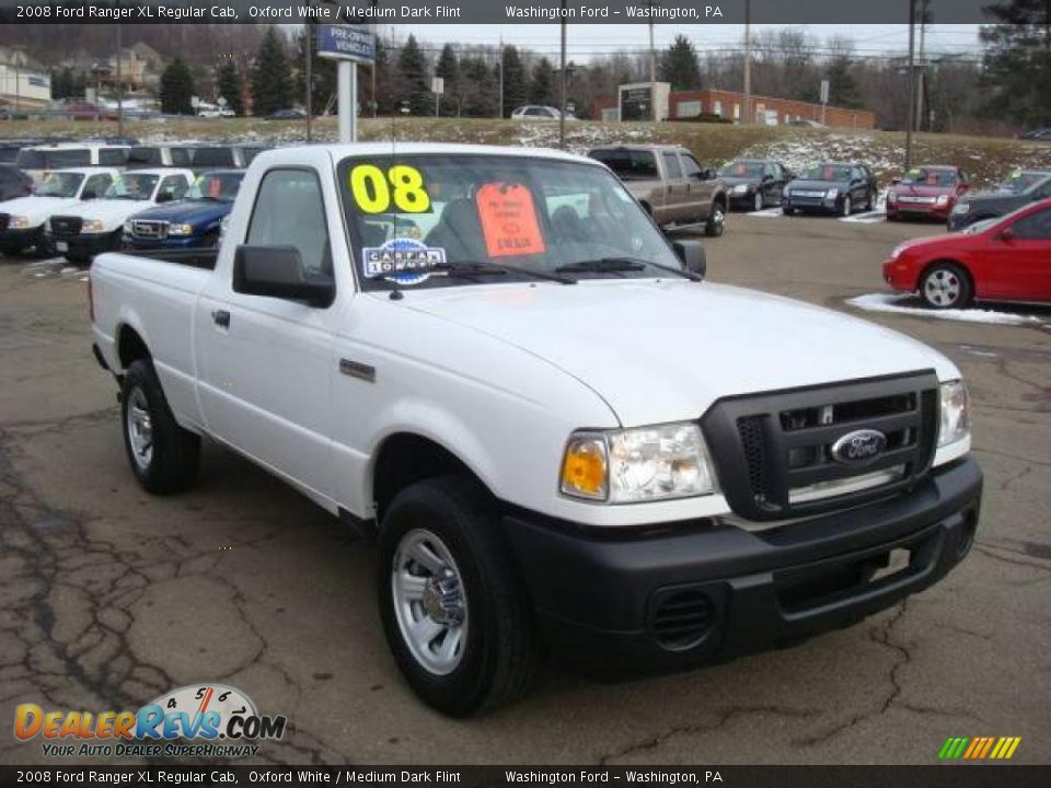 2008 Ford Ranger XL Regular Cab Oxford White / Medium Dark Flint Photo #6