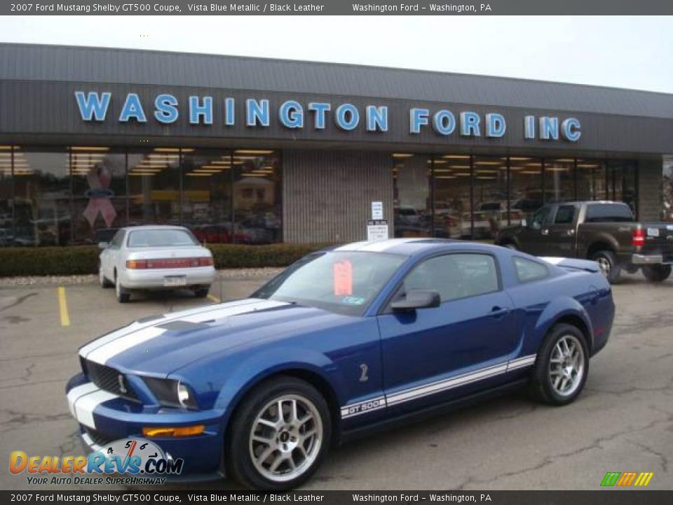 2007 Ford Mustang Shelby GT500 Coupe Vista Blue Metallic / Black Leather Photo #1
