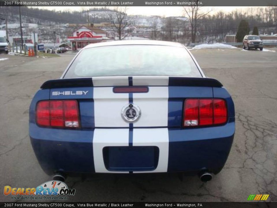 2007 Ford Mustang Shelby GT500 Coupe Vista Blue Metallic / Black Leather Photo #3