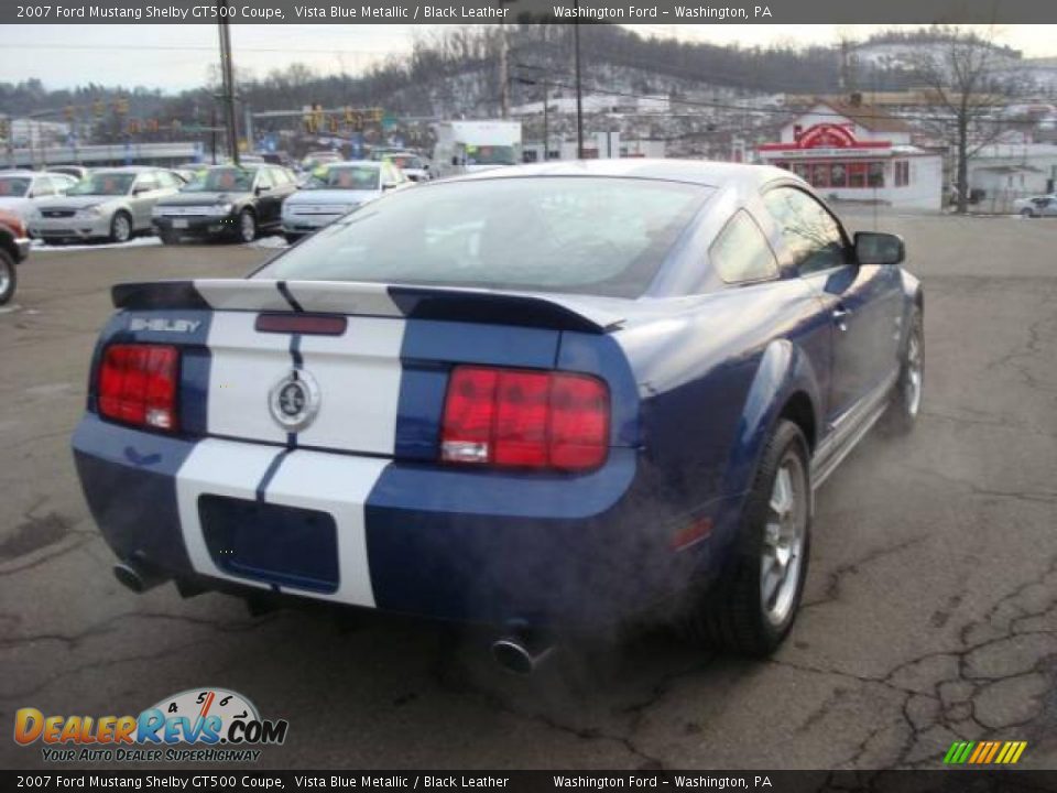 2007 Ford Mustang Shelby GT500 Coupe Vista Blue Metallic / Black Leather Photo #4