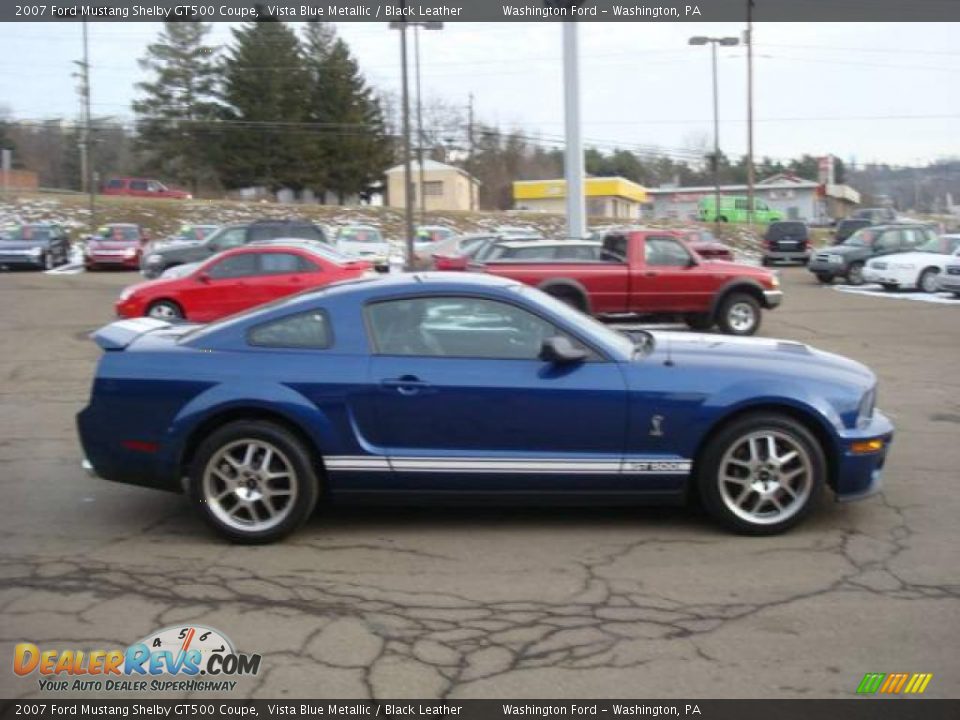 2007 Ford Mustang Shelby GT500 Coupe Vista Blue Metallic / Black Leather Photo #5
