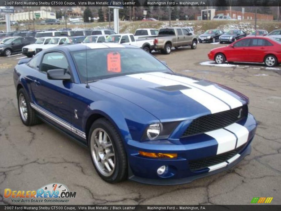 2007 Ford Mustang Shelby GT500 Coupe Vista Blue Metallic / Black Leather Photo #6