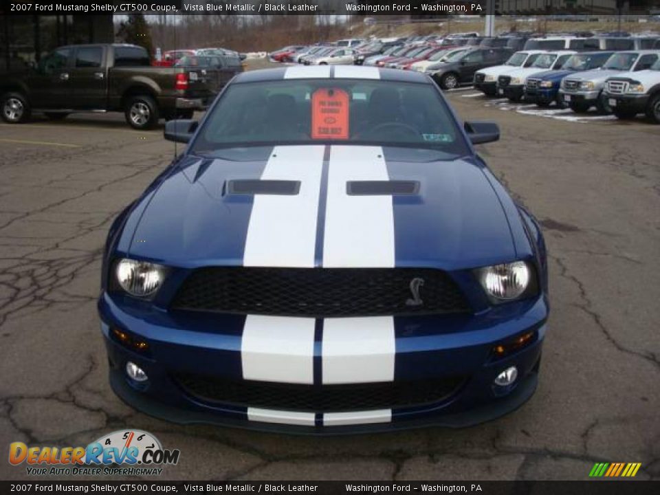 2007 Ford Mustang Shelby GT500 Coupe Vista Blue Metallic / Black Leather Photo #10