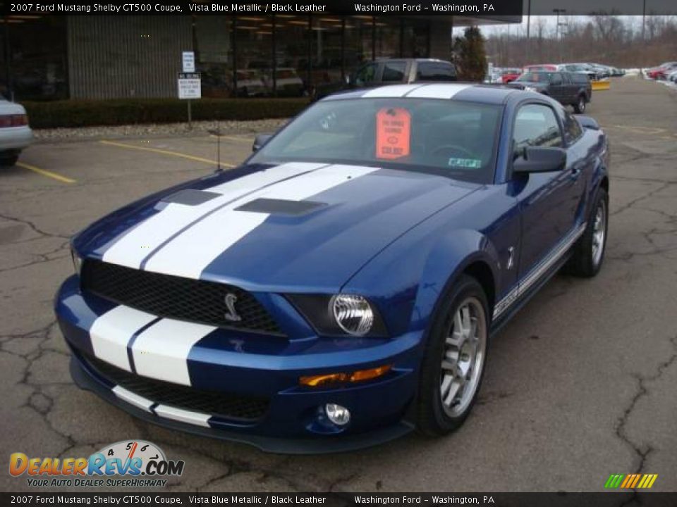 2007 Ford Mustang Shelby GT500 Coupe Vista Blue Metallic / Black Leather Photo #12