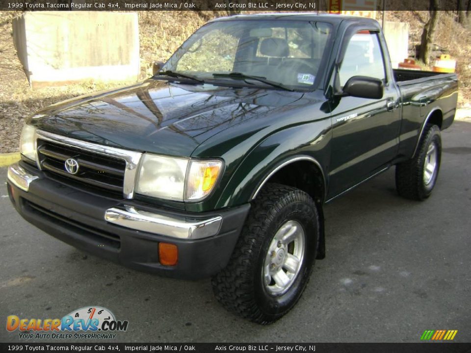1999 Toyota Tacoma Regular Cab 4x4 Imperial Jade Mica / Oak Photo #1