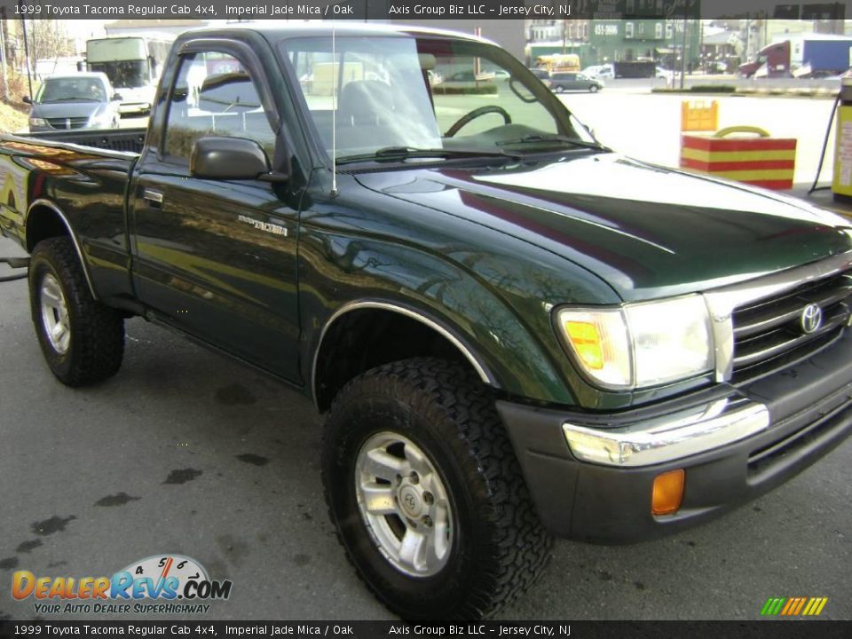 1999 Toyota Tacoma Regular Cab 4x4 Imperial Jade Mica / Oak Photo #2