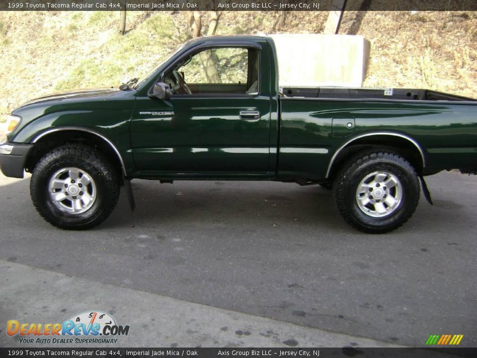 1999 Toyota Tacoma Regular Cab 4x4 Imperial Jade Mica / Oak Photo #4