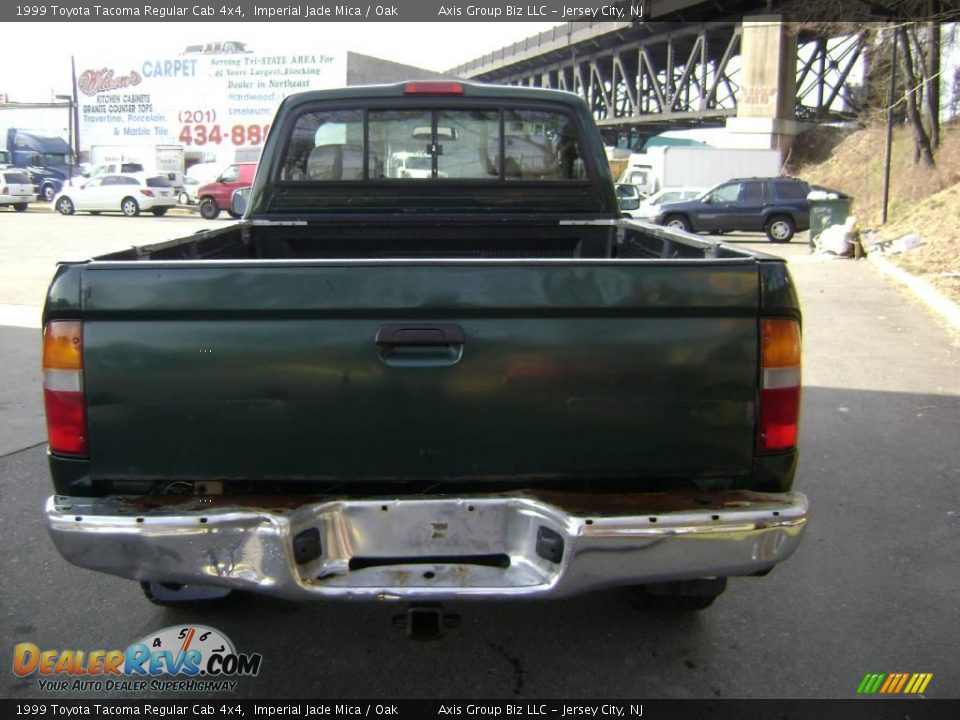 1999 Toyota Tacoma Regular Cab 4x4 Imperial Jade Mica / Oak Photo #6