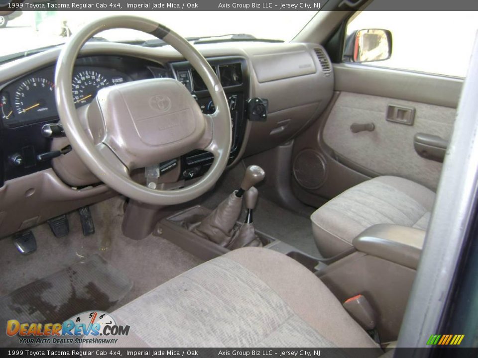 1999 Toyota Tacoma Regular Cab 4x4 Imperial Jade Mica / Oak Photo #10