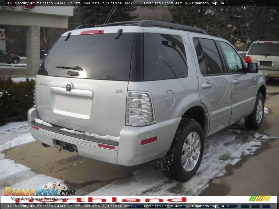 2010 Mercury Mountaineer V6 AWD Brilliant Silver Metallic / Charcoal Black Photo #2