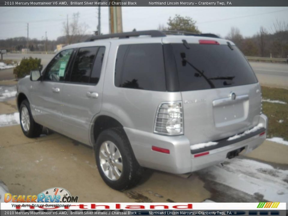 2010 Mercury Mountaineer V6 AWD Brilliant Silver Metallic / Charcoal Black Photo #4