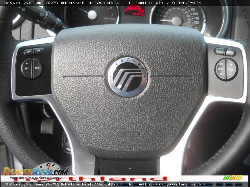 2010 Mercury Mountaineer V6 AWD Brilliant Silver Metallic / Charcoal Black Photo #19
