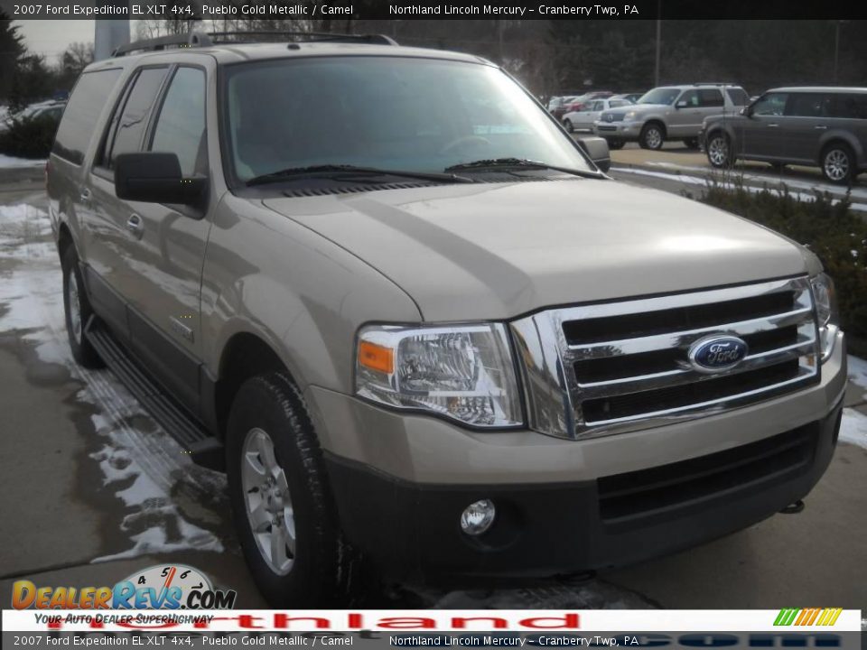 2007 Ford Expedition EL XLT 4x4 Pueblo Gold Metallic / Camel Photo #15
