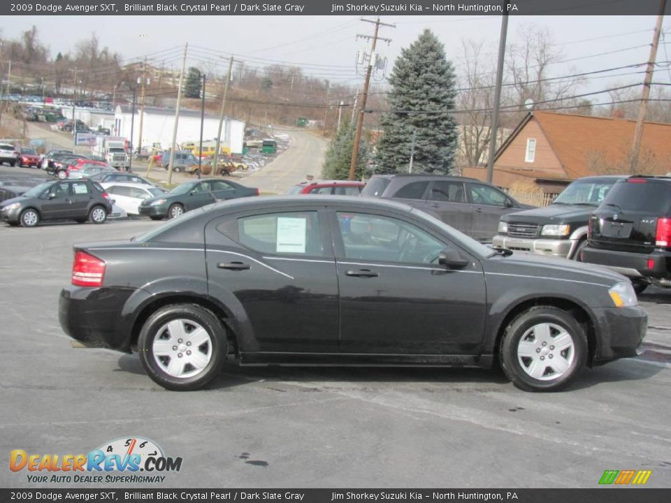 2009 Dodge Avenger SXT Brilliant Black Crystal Pearl / Dark Slate Gray Photo #2