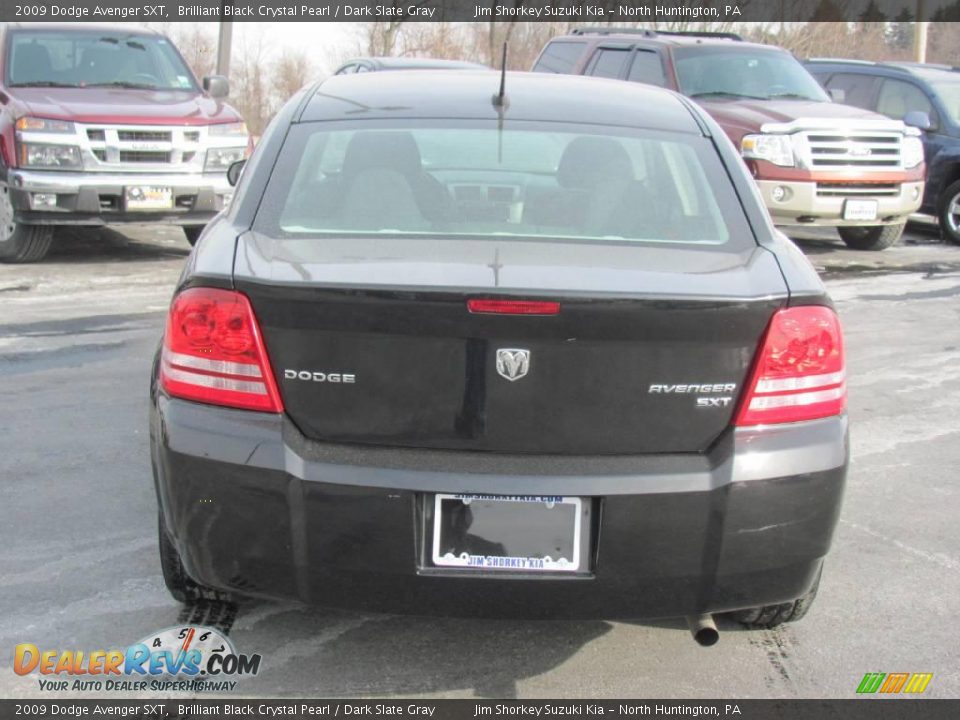 2009 Dodge Avenger SXT Brilliant Black Crystal Pearl / Dark Slate Gray Photo #3