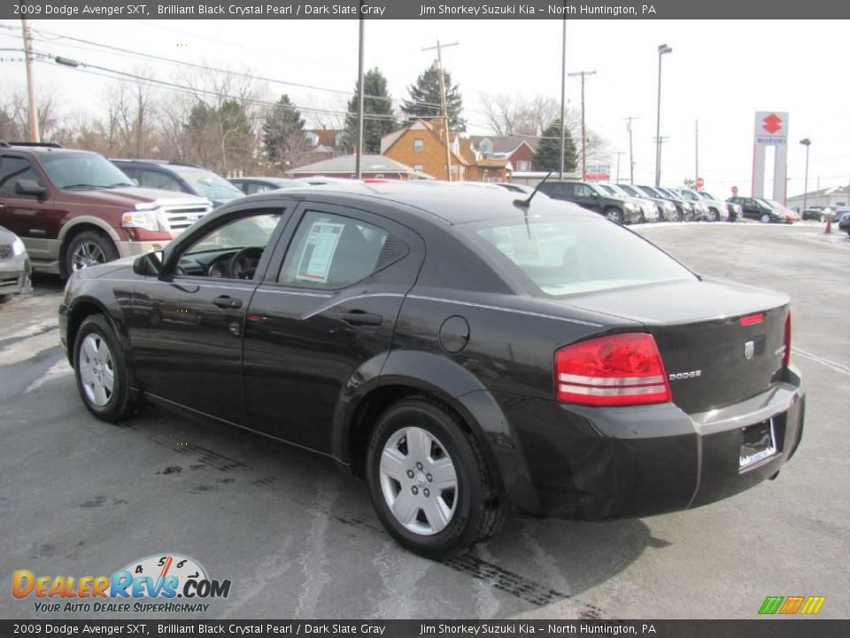 2009 Dodge Avenger SXT Brilliant Black Crystal Pearl / Dark Slate Gray Photo #4