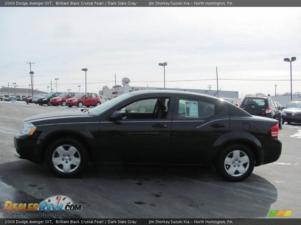 2009 Dodge Avenger SXT Brilliant Black Crystal Pearl / Dark Slate Gray Photo #5