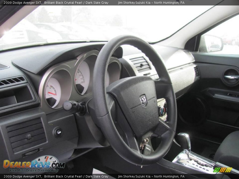 2009 Dodge Avenger SXT Brilliant Black Crystal Pearl / Dark Slate Gray Photo #9