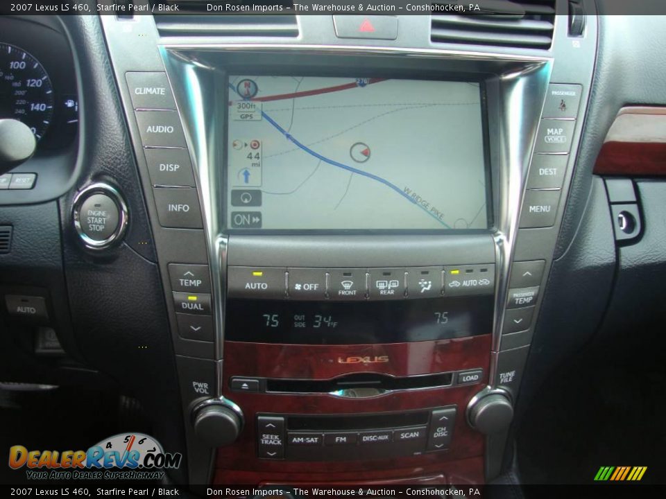 2007 Lexus LS 460 Starfire Pearl / Black Photo #34