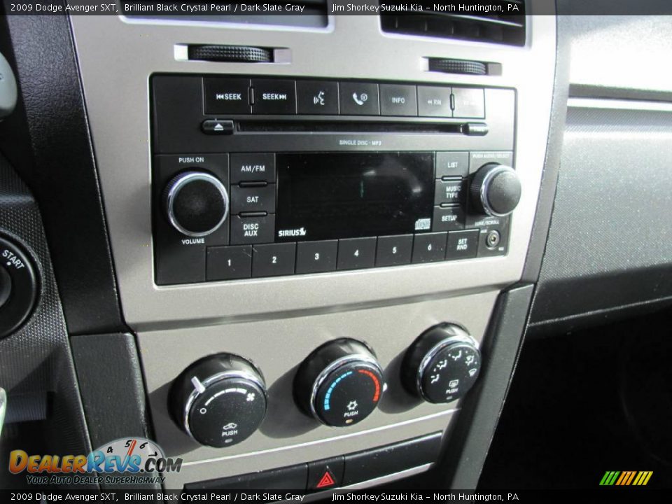 2009 Dodge Avenger SXT Brilliant Black Crystal Pearl / Dark Slate Gray Photo #12