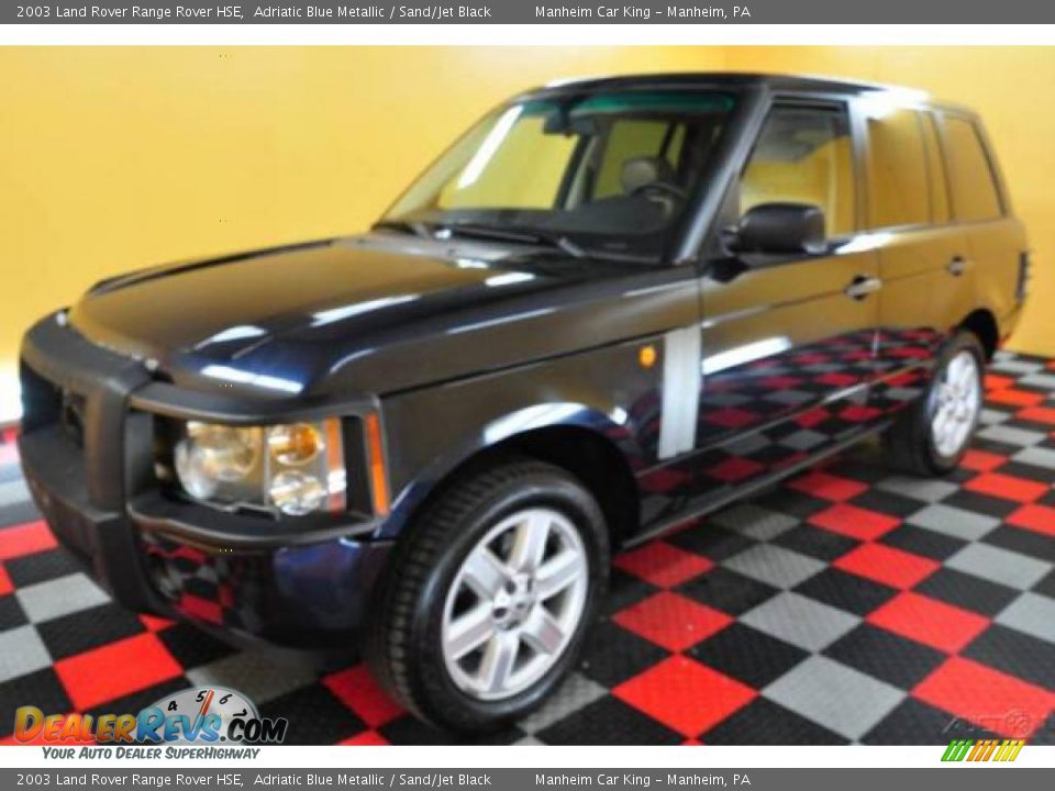 2003 Land Rover Range Rover HSE Adriatic Blue Metallic / Sand/Jet Black Photo #3