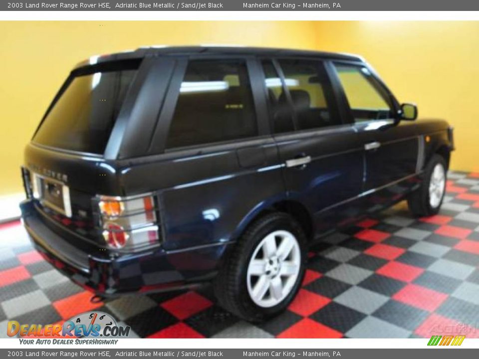 2003 Land Rover Range Rover HSE Adriatic Blue Metallic / Sand/Jet Black Photo #6