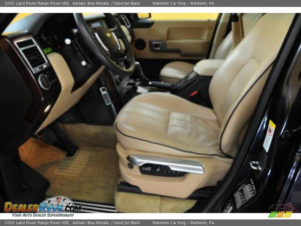 2003 Land Rover Range Rover HSE Adriatic Blue Metallic / Sand/Jet Black Photo #8