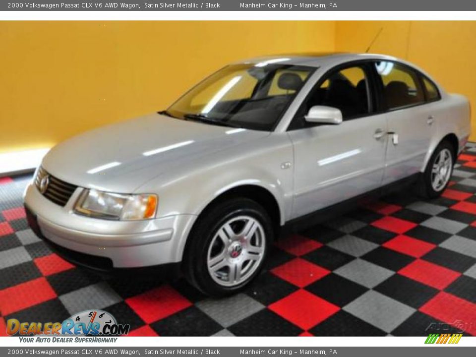 2000 Volkswagen Passat GLX V6 AWD Wagon Satin Silver Metallic / Black Photo #3