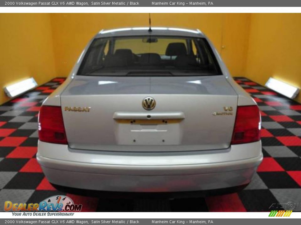 2000 Volkswagen Passat GLX V6 AWD Wagon Satin Silver Metallic / Black Photo #5