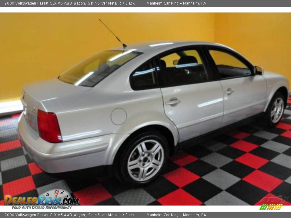 2000 Volkswagen Passat GLX V6 AWD Wagon Satin Silver Metallic / Black Photo #6