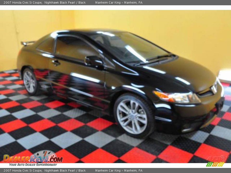2007 Honda Civic Si Coupe Nighthawk Black Pearl / Black Photo #1