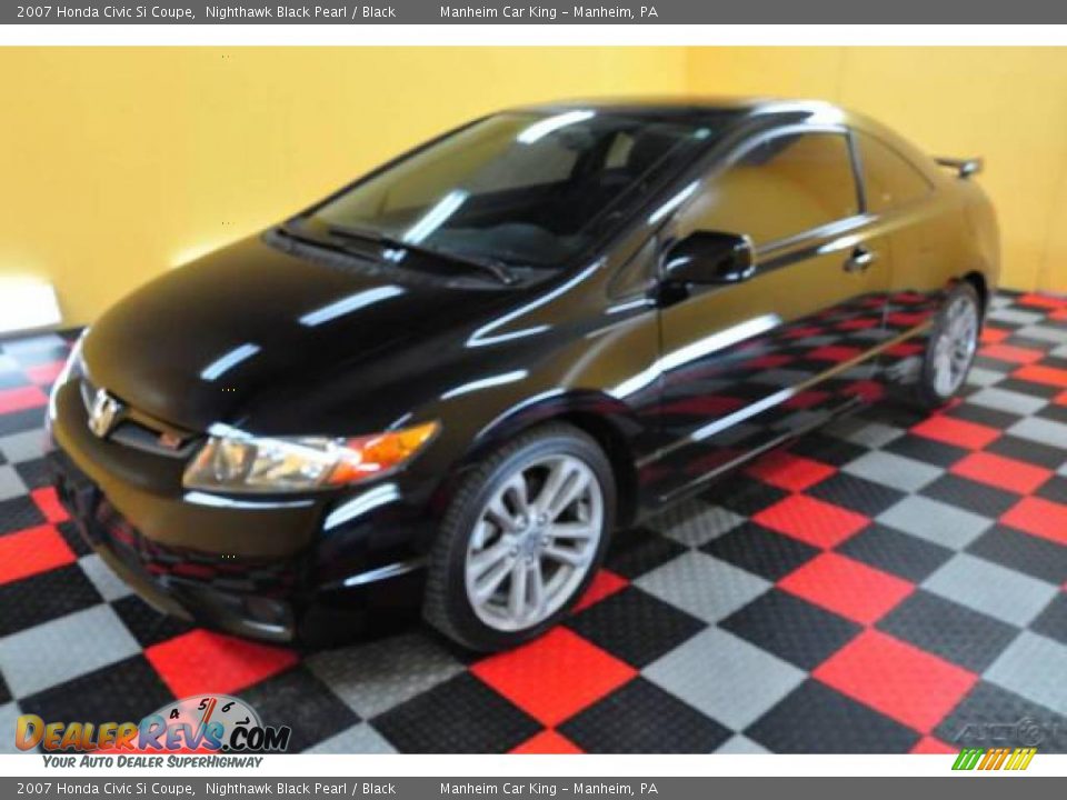 2007 Honda Civic Si Coupe Nighthawk Black Pearl / Black Photo #3
