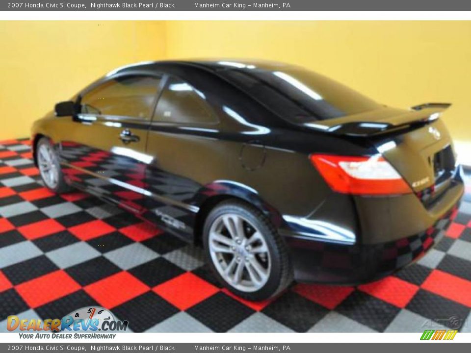 2007 Honda Civic Si Coupe Nighthawk Black Pearl / Black Photo #4