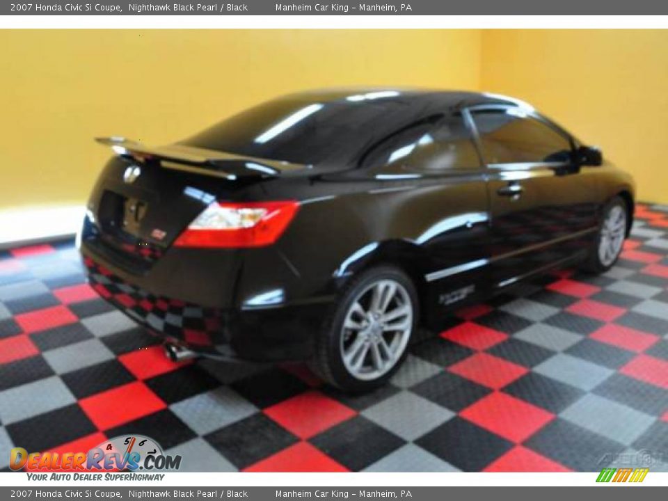 2007 Honda Civic Si Coupe Nighthawk Black Pearl / Black Photo #6